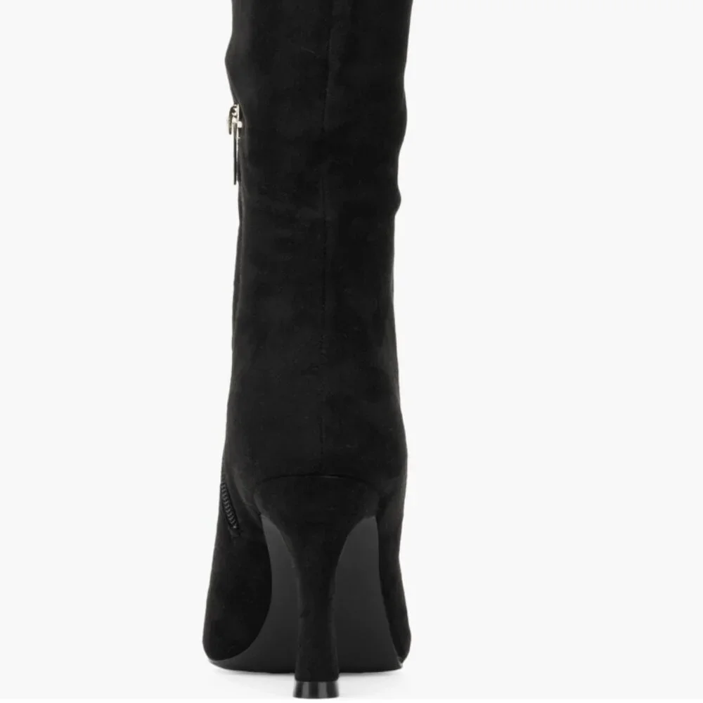 NEW NEW YORK & COMPANY Kalissa Tall Convertible Stiletto Boot Houndstooth 7